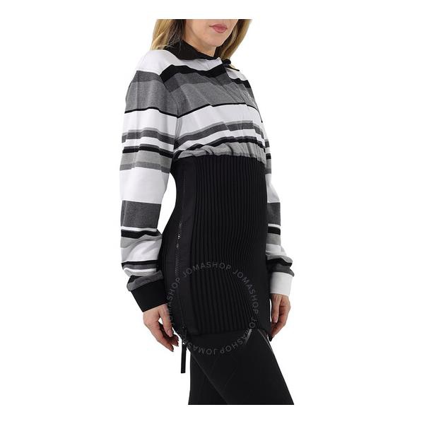버버리 버버리 Burberry Long-sleeve Striped Cotton Reconstructed Polo Shirt 4564561