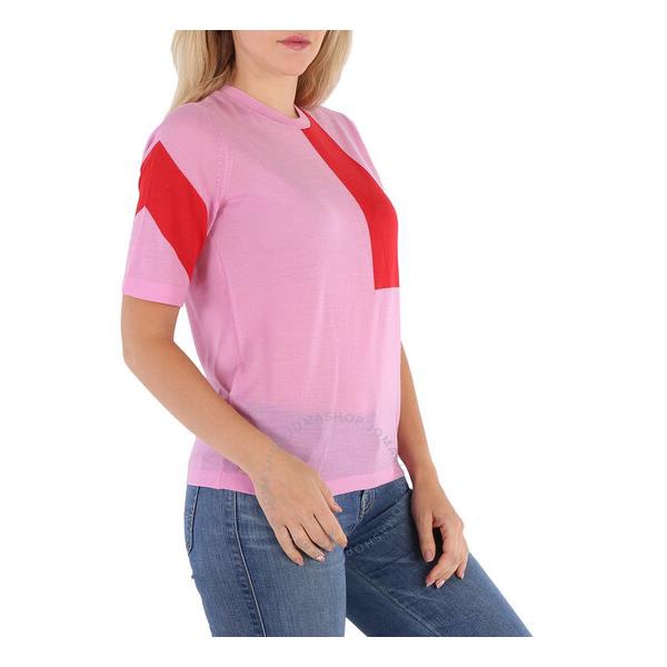 버버리 버버리 Burberry Ladies Primrose Pink Graphic Mirar Knit Top 8047157