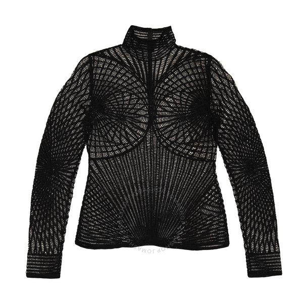 버버리 버버리 Burberry Ladies Black Knitted Pullover Turtleneck Sweater 4568011