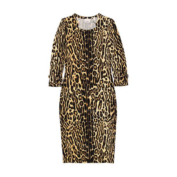 버버리 버버리 Burberry Stretch Jersey Leopard Print Dress 4548409
