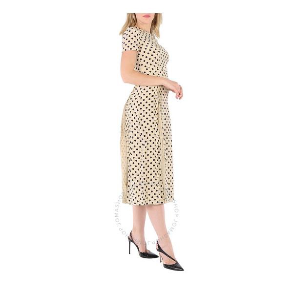 버버리 버버리 Burberry Corin Silk Polka-dot Dress in Navy 4067465