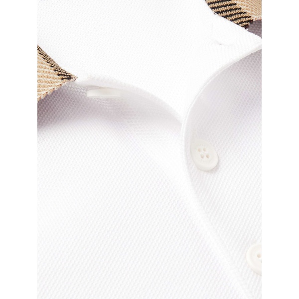 버버리 버버리 BURBERRY Slim-Fit Checked Cotton-Pique Polo Shirt 1647597315520542