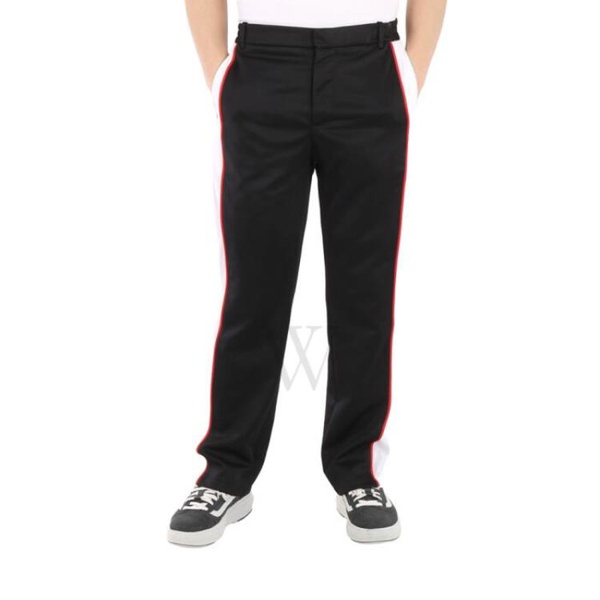 버버리 버버리 Burberry MEN'S Straight-leg Side Stripe Cotton-blend Trousers 4563527