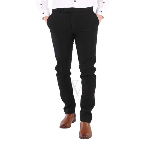 버버리 버버리 Burberry MEN'S Black Bullion Stripe Soho Fit Wool Tailored Trousers 8004692