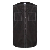 버버리 Burberry MEN'S Black Topstitched Sleeveless Shirt 8051894