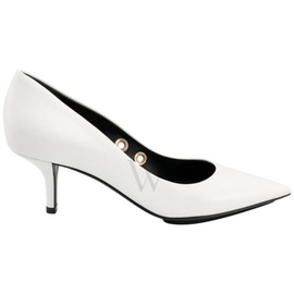 버버리 Burberry Ladies White Aubri Pointed Toe Pumps 8043286