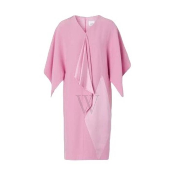 버버리 버버리 Burberry Ladies Primrose Pink Cape Sleeve Silk Dress 8047248