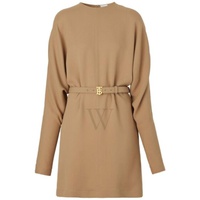 버버리 Burberry Ladies Gabby Waist-Belted Short Dress In Camel 8065789