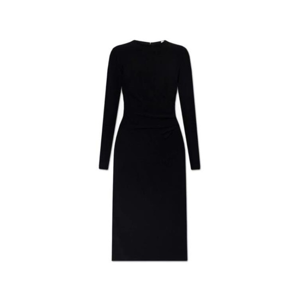 버버리 버버리 Burberry Ladies Black Aurora Long-Sleeved Dress 8054854