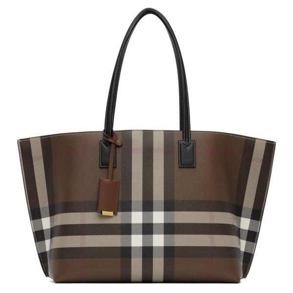 버버리 버버리 Burberry Brown Check Tote 231376F049003