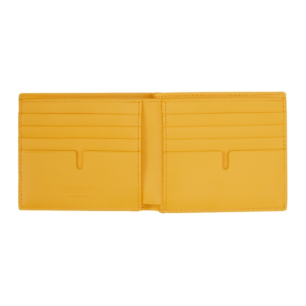 버버리 버버리 Burberry Yellow Check Bifold Wallet 241376M164000