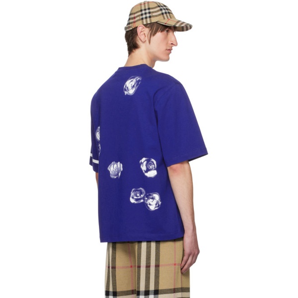 버버리 버버리 Burberry Blue Rose T-Shirt 241376M213014