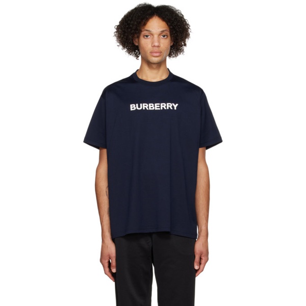 버버리 버버리 Burberry Navy Bonded T-Shirt 222376M213024