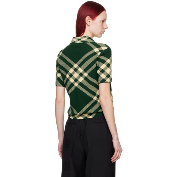 버버리 버버리 Burberry Green Check Polo 241376F108004