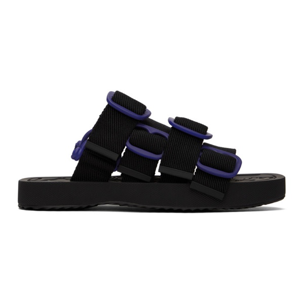 버버리 버버리 Burberry Black Nylon Strap Sandals 241376M234007