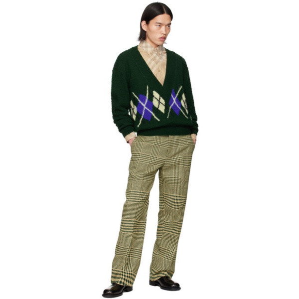 버버리 버버리 Burberry Green Argyle Sweater 241376M206000