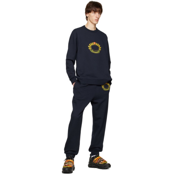 버버리 버버리 Burberry Navy Crest Sweater 222376M204007