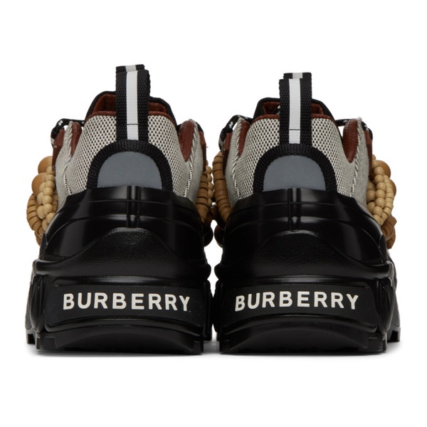 버버리 버버리 Burberry White & Black Arthur Sneakers 222376M237001