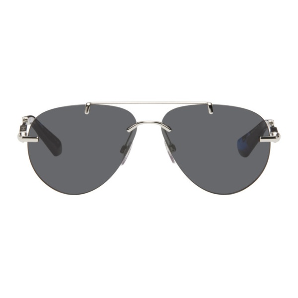 버버리 버버리 Burberry Silver Metal Sunglasses 242376M134003