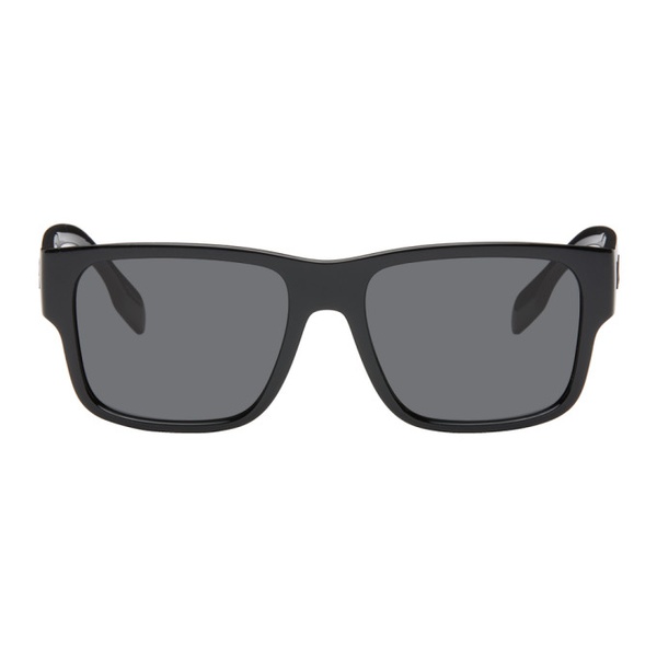 버버리 버버리 Burberry Black Logo Detail Square Frame Sunglasses 242376M134027