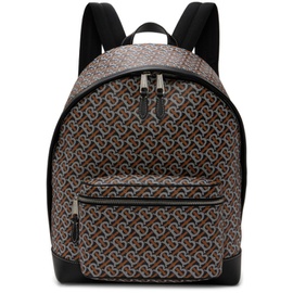 버버리 Burberry Black & Orange Monogram Backpack 222376M166005