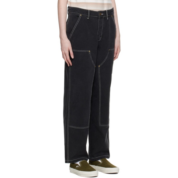  Butter Goods Black Double Knee Trousers 232888F087005