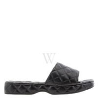 바이 파 By Far Lilo Ladies Black Lilo Slides, Brand Size 37 (US Size 7) 21SSLILOMBLCRE-BL