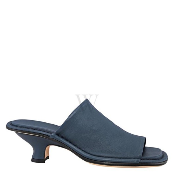  바이 파 By Far Ladies Frankie Cobalto Leather Heeled Sandals 22CRFRKCBLV