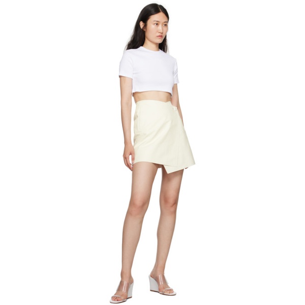  바이 말렌 버거 By Malene Birger 오프화이트 Off-White Esmaa Leather Miniskirt 231295F090005