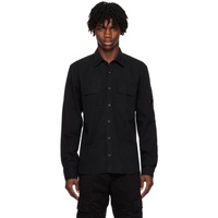 C.P.컴퍼니 C.P. Company Black Garment-Dyed Shirt 232357M192004