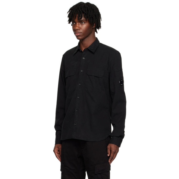  C.P.컴퍼니 C.P. Company Black Garment-Dyed Shirt 232357M192004