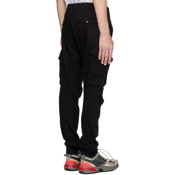  C.P.컴퍼니 C.P. Company Black Garment-Dyed Cargo Pants 232357M188015