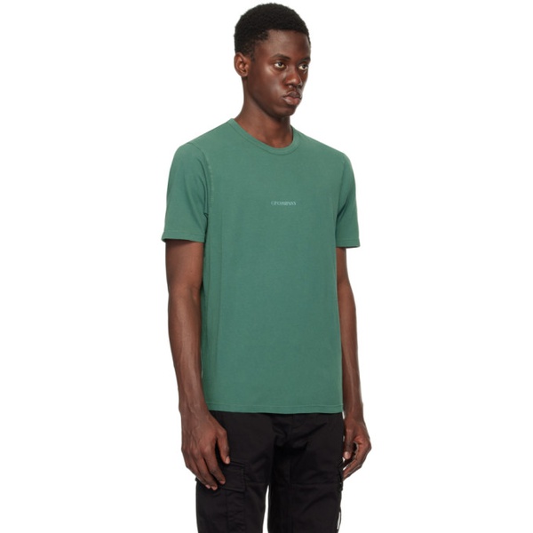  C.P.컴퍼니 C.P. Company Green Printed T-Shirt 241357M213011