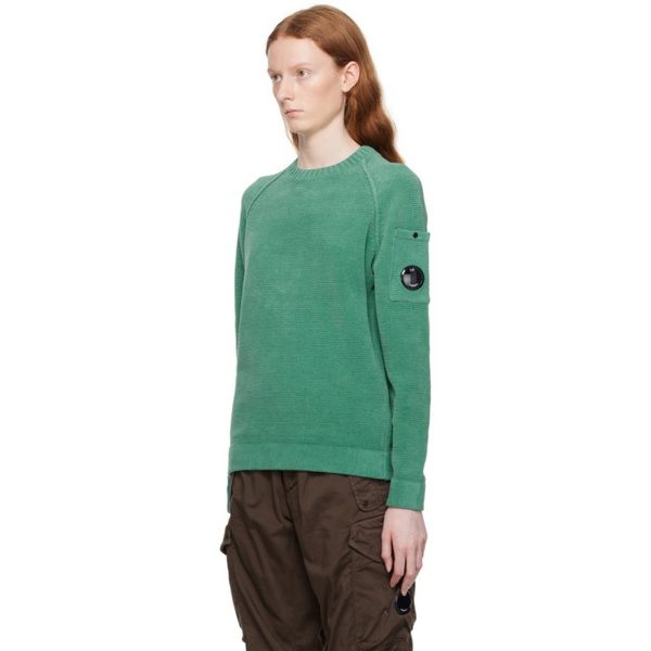  C.P.컴퍼니 C.P. Company Green Crewneck Sweater 231357F096005