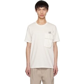 C.P.컴퍼니 C.P. Company White Printed T-Shirt 231357M213041