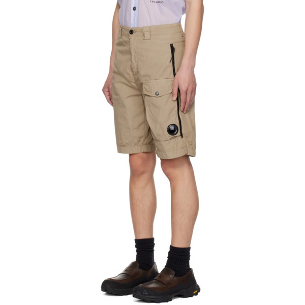  C.P.컴퍼니 C.P. Company Beige Garment-Dyed Utility Shorts 231357M193016