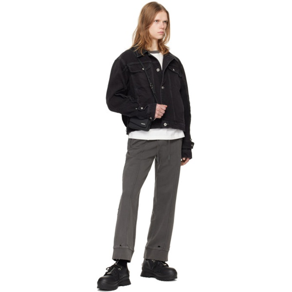  C2H4 Gray Garment-Dyed Sweatpants 241299M190000