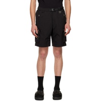 C2H4 Black Side Pockets Shorts 231299M193000