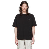 C2H4 Black Cotton T-Shirt 221299M213001