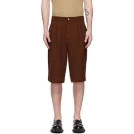 CALVINLUO Brown Four-Pocket Shorts 231511M193000