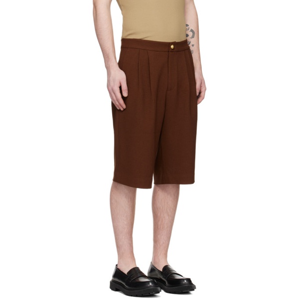  CALVINLUO Brown Four-Pocket Shorts 231511M193000