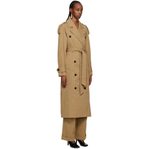  CAMILLA AND MARC Tan Collins Trench Coat 232998F067006