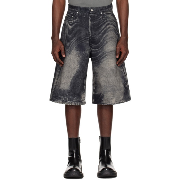  캠퍼랩 CAMPERLAB Black Trompe-Loeil Denim Shorts 241552M193001