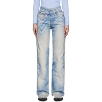 캠퍼랩 CAMPERLAB Blue & 오프화이트 Off-White Printed Jeans 241552F069000