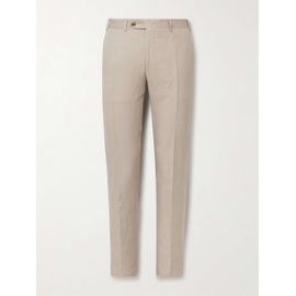 CANALI Kei Slim-Fit Tapered Linen and Silk-Blend Suit Trousers 1647597322986977