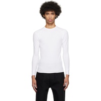 CARSON WACH White Thermal Long Sleeve T-Shirt 241379M213021