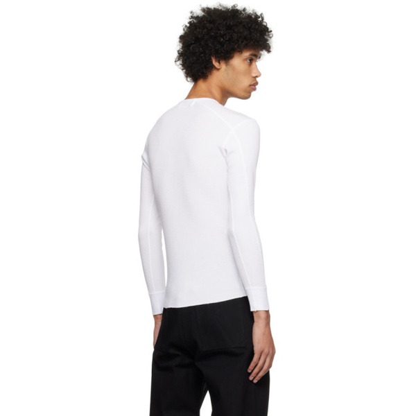  CARSON WACH White Thermal Long Sleeve T-Shirt 241379M213021