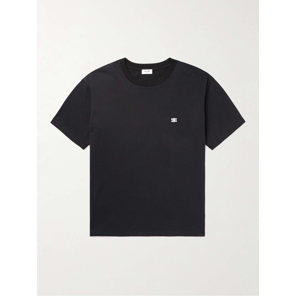  CELINE HOMME Logo-Embroidered Cotton-Jersey T-Shirt 1647597315565681
