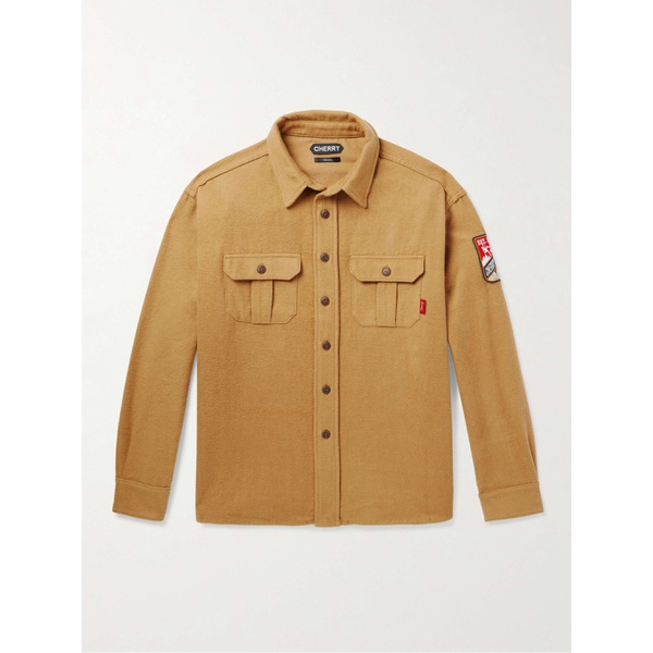  CHERRY LOS ANGELES Logo-Appliqued Brushed-Cotton Shirt 1647597330390016