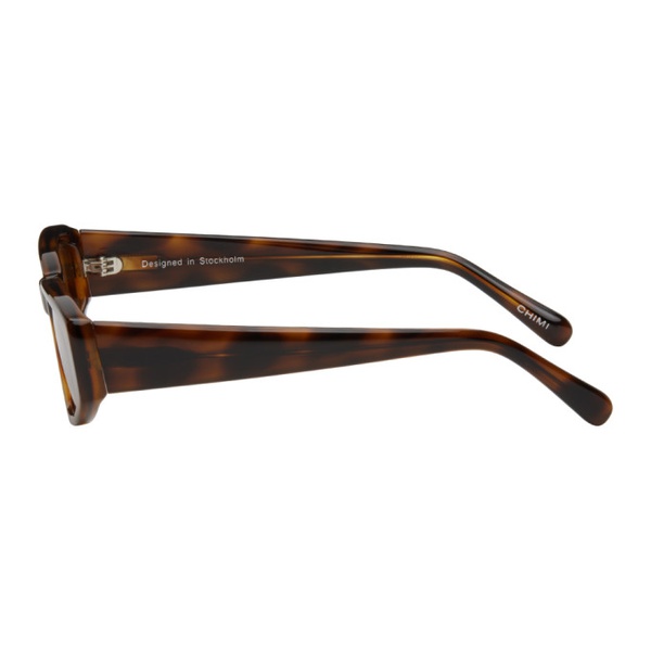  CHIMI Brown Angular Sunglasses 241230F005007